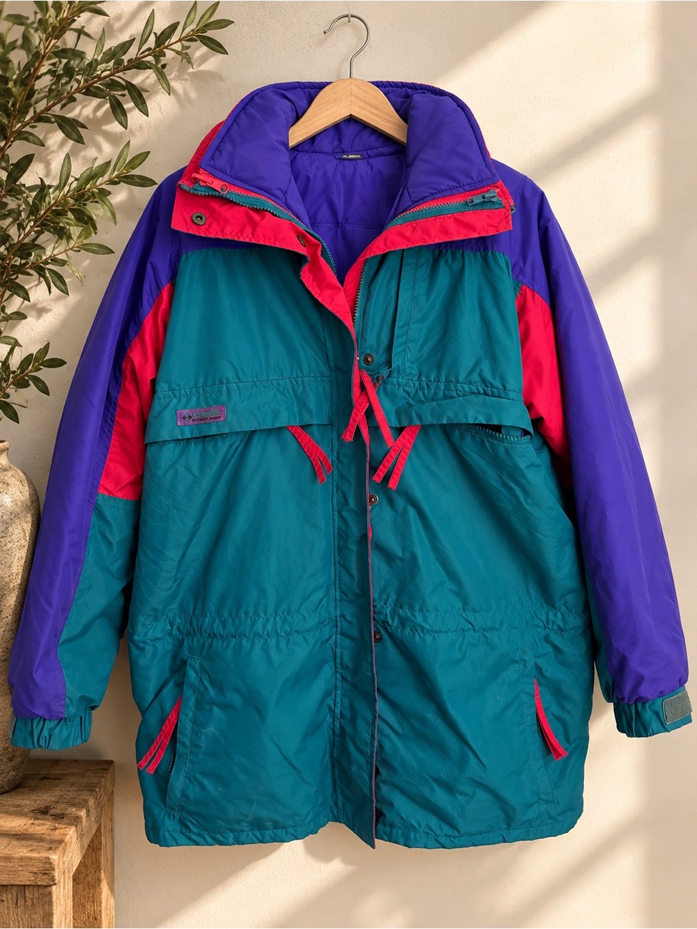 Vintage Columbia Teal & Purple 3-In-1 Insulated Jacket